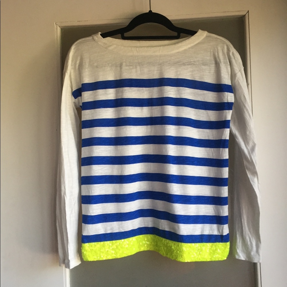 Loft stripped long sleeve top